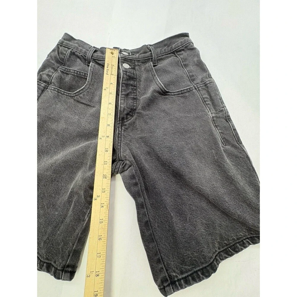 Vintage 90s GUESS by Georges Marciano Denim Shorts Womens 29 Black Gray USA